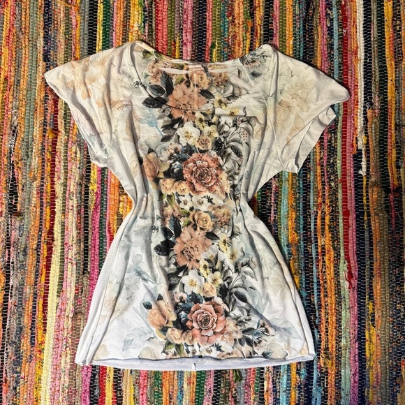 Vintage Tops - Vintage Y2K Fairy Rose Floral Top – Size PS